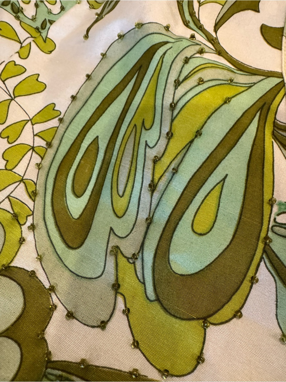 ECI Green Paisley Wrap Tie Sleeveless Blouse - Picture 4 of 8